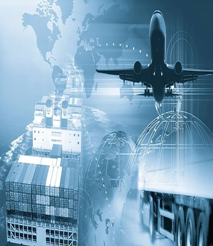 Air, sea and road logistics network